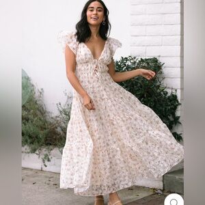 Janet Plunge Tiered Dress